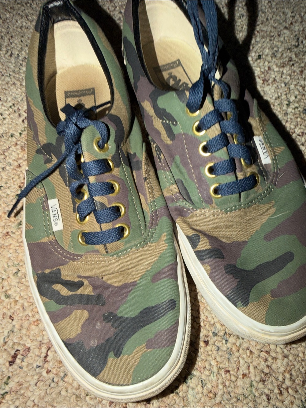 Vans Camouflage Lace-Up Sneakers in Green